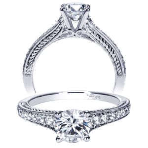 Taryn 14k White Gold Round Straight Engagement Ring TE8827W44JJ 