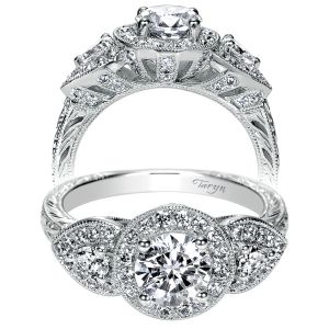 Taryn 14k White Gold Round Halo Engagement Ring TE8833W44JJ 