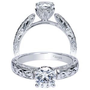 Taryn 14k White Gold Round Straight Engagement Ring TE8844W44JJ