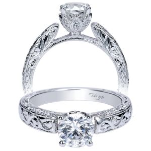 Taryn 14k White Gold Round Straight Engagement Ring TE8844W44JJ 