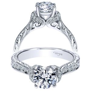 Taryn 14k White Gold Round Straight Engagement Ring TE8852W44JJ 