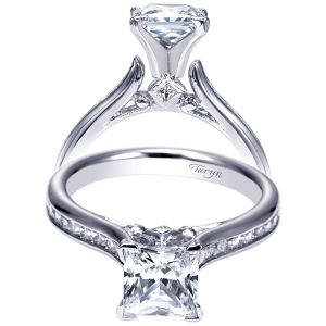 Taryn 14k White Gold Princess Cut Straight Engagement Ring TE8859W44JJ 