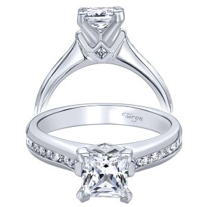 Taryn 14k White Gold Princess Cut Straight Engagement Ring TE8876W44JJ