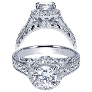 Taryn 14k White Gold Round Halo Engagement Ring TE8878W44JJ 