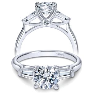 Taryn 14k White Gold Round 3 Stone Engagement Ring TE8880W44JJ