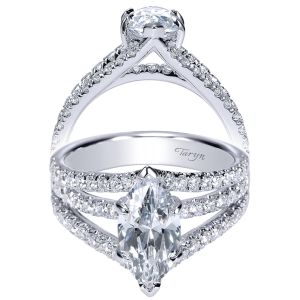 Taryn 14k White Gold Marquise Split Shank Engagement Ring TE8902W44JJ 