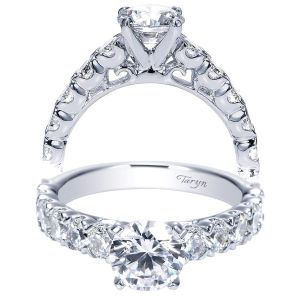 Taryn 14k White Gold Princess Cut Straight Engagement Ring TE8904W44JJ 