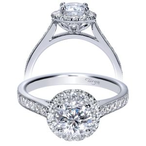 Taryn 14k White Gold Oval Halo Engagement Ring TE8932W44JJ 