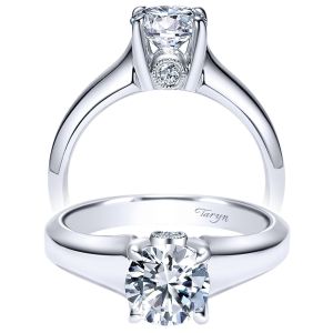 Taryn 14k White Gold Round Solitaire Engagement Ring TE9031W44JJ 