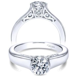 Taryn 14k White Gold Round Solitaire Engagement Ring TE9057W44JJ 