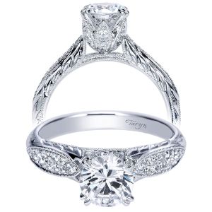 Taryn 14k White Gold Round Straight Engagement Ring TE9063W44JJ