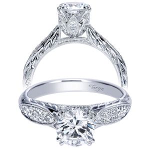 Taryn 14k White Gold Round Straight Engagement Ring TE9063W44JJ 