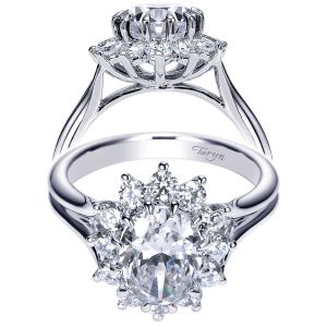 Taryn 14k White Gold Oval Halo Engagement Ring TE9076W44JJ 