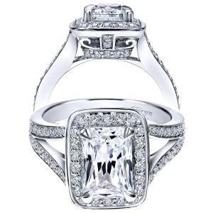 Taryn 14k White Gold Round Halo Engagement Ring TE9079W44JJ 