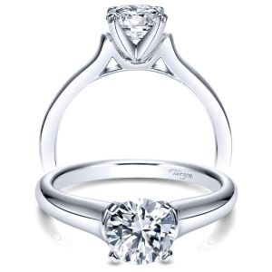 Taryn 14k White Gold Round Solitaire Engagement Ring TE9088W4JJJ 