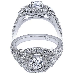 Taryn 14k White Gold Round Halo Engagement Ring TE910141W44JJ 