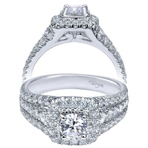 Taryn 14k White Gold Round Halo Engagement Ring TE910148W44JJ 