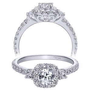 Taryn 14k White Gold Round Halo Engagement Ring TE910152W44JJ 