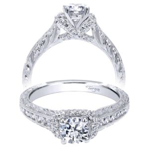 Taryn 14k White Gold Round Straight Engagement Ring TE910215W44JJ 