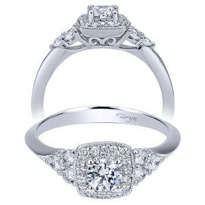 Taryn 14k White Gold Round Halo Engagement Ring TE911600R0W44JJ 