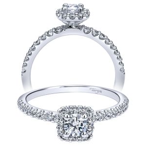 Taryn 14k White Gold Round Halo Engagement Ring TE911727R1W44JJ