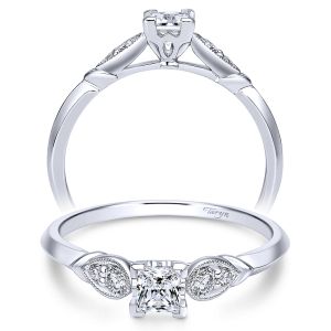 Taryn 14k White Gold Princess Cut Straight Engagement Ring TE911731S1W44JJ 