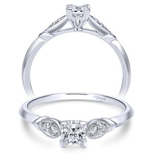 Taryn 14k White Gold Princess Cut Straight Engagement Ring TE911731S1W44JJ