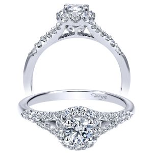 Taryn 14k White Gold Round Halo Engagement Ring TE911773R0W44JJ 