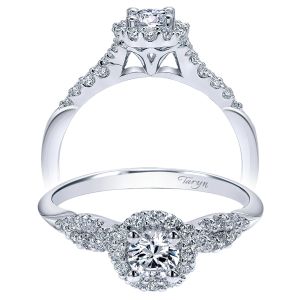Taryn 14k White Gold Round Halo Engagement Ring TE911774R0W44JJ
