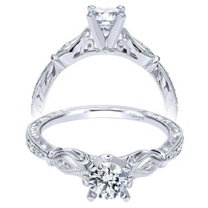 Taryn 14k White Gold Round Straight Engagement Ring TE911783R2W44JJ 