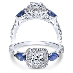 Taryn 14k White Gold Princess Cut Halo Engagement Ring TE911872S2W44SA 