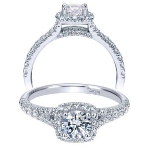 Taryn 14k White Gold Round Halo Engagement Ring TE911897R0W44JJ 