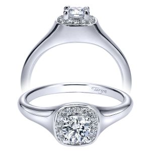 Taryn 14k White Gold Round Halo Engagement Ring TE911902R0W44JJ 