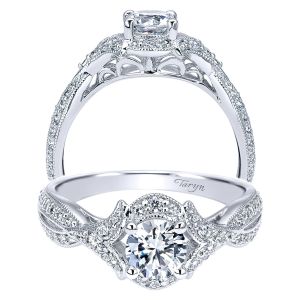 Taryn 14k White Gold Round Halo Engagement Ring TE911904R2W44JJ