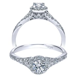 Taryn 14k White Gold Round Halo Engagement Ring TE911925R1W44JJ 