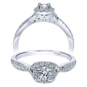 Taryn 14k White Gold Round Halo Engagement Ring TE911926R1W44JJ 