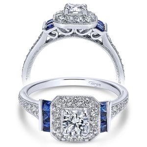 Taryn 14k White Gold Round Halo Engagement Ring TE911932R0W44SA 