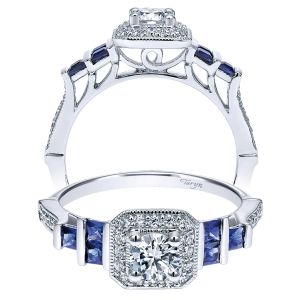 Taryn 14k White Gold Round Halo Engagement Ring TE911933R0W44SA 