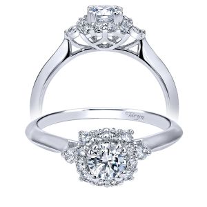 Taryn 14k White Gold Round Halo Engagement Ring TE911956R0W44JJ 