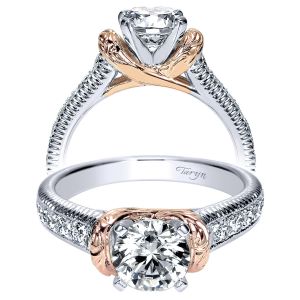 Taryn 14K White/Rose Round Straight Engagement Ring TE9238T44JJ 