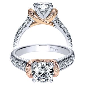 Taryn 14K White/Rose Round Straight Engagement Ring TE9238T44JJ