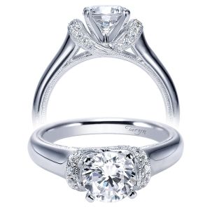 Taryn 14k White Gold Round Straight Engagement Ring TE9239W44JJ 