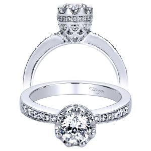 Taryn 14k White Gold Round Straight Engagement Ring TE9302W44JJ