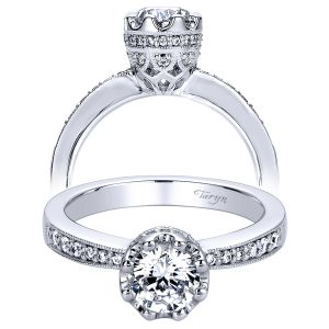 Taryn 14k White Gold Round Straight Engagement Ring TE9302W44JJ 