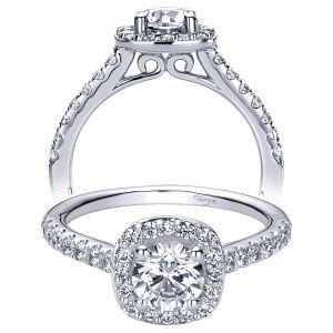 Taryn 14k White Gold Round Halo Engagement Ring TE9319W44JJ 