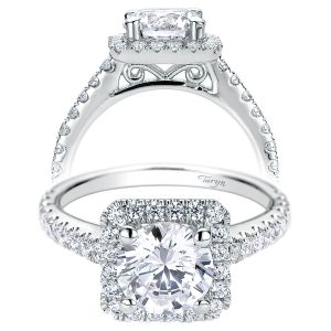 Taryn 14k White Gold Round Halo Engagement Ring TE9329W44JJ 
