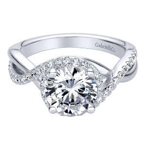 Gabriel - Courtney 14 Karat Round Twisted Engagement Ring ER9339W44JJ