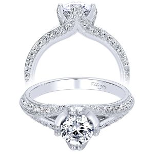 Taryn 14k White Gold Round Straight Engagement Ring TE9357W44JJ 