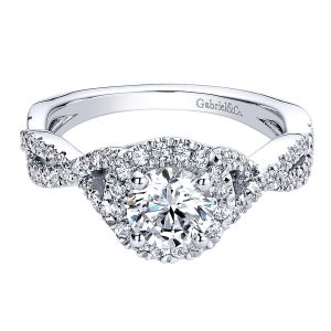 Gabriel - Marissa 14 Karat Round Halo Engagement Ring ER9370W44JJ