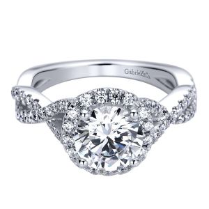 Gabriel - Marissa 14 Karat Round Halo Engagement Ring ER9372W44JJ